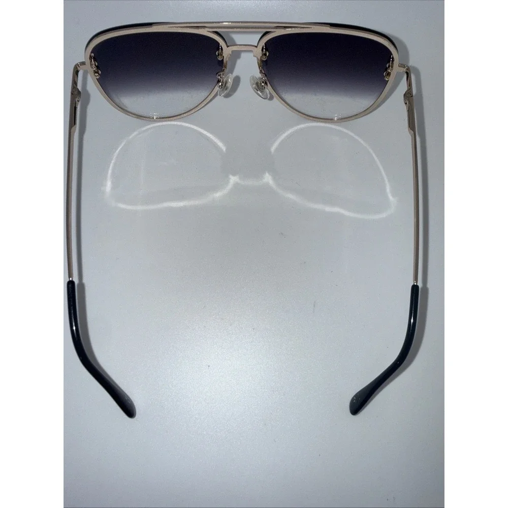 Vivien Fang 87247 Polarized Aviator Sunglasses Gold Purple Gradient 145mm